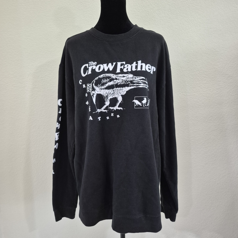 Black 'The Crow Father' Graphic Sweatshirt